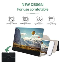 12Inch Universele Mobiele Telefoon Screen Vergrootglas 3D Vergrootglas Movie Video Versterker Desktop Holder Stand Telefoon Screen Amplifying