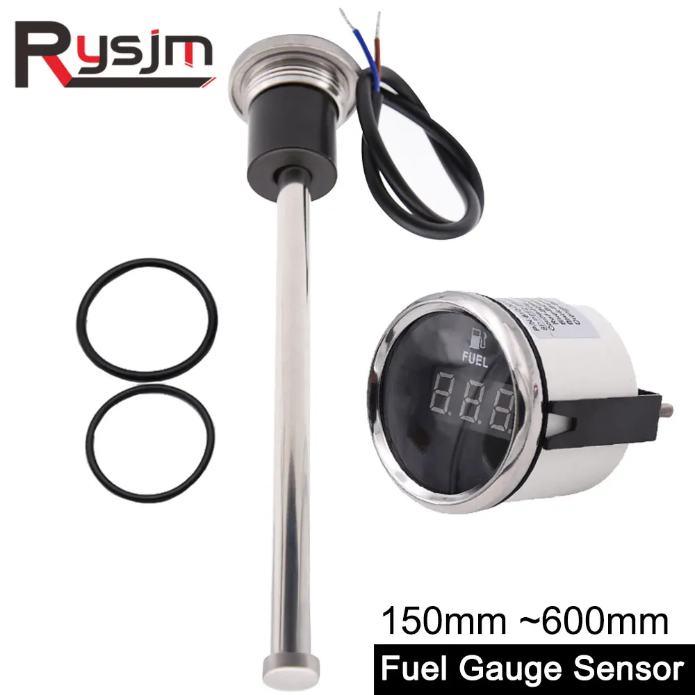 Motorcycle Fuel Level Sensor + 52mm Digital Fuel Level Gauge 24033 Ohm