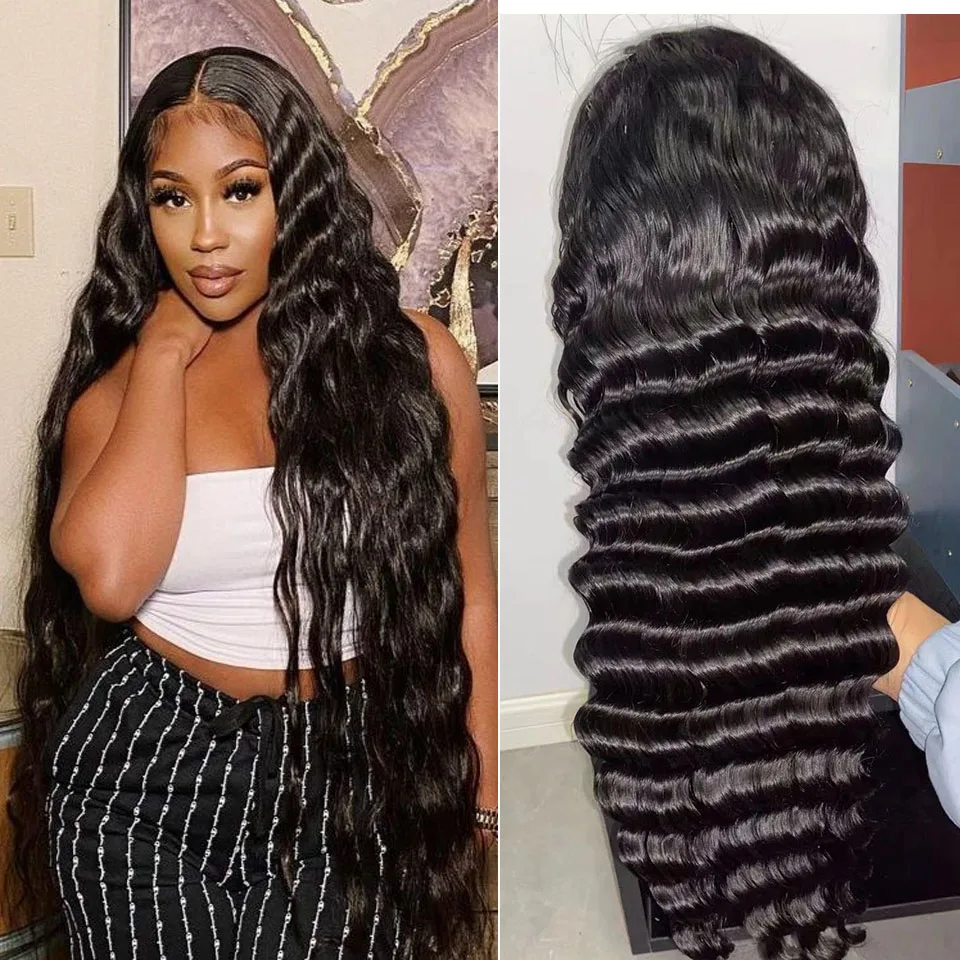 

Loose Wave Wig Lace Front Human Hair Wigs Brazilian Human Hair Wigs Remy Lace Frontal Wig Pre-Plucked Closure Wig for Women