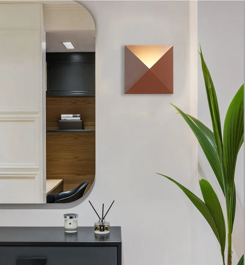 Скандинавском стиле, Индивидуальный Светодиодный креативный прикроватный светильник для спальни, современный минималистичный настенный светильник для гостиной