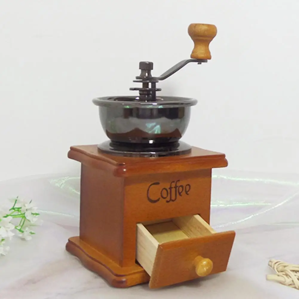 Vintage Manual Coffee Grinder, Large Wheel Cast Iron, Hand Crank Grinder, Portable  Coffee Bean Grinder, Coffeeware Accessories - AliExpress