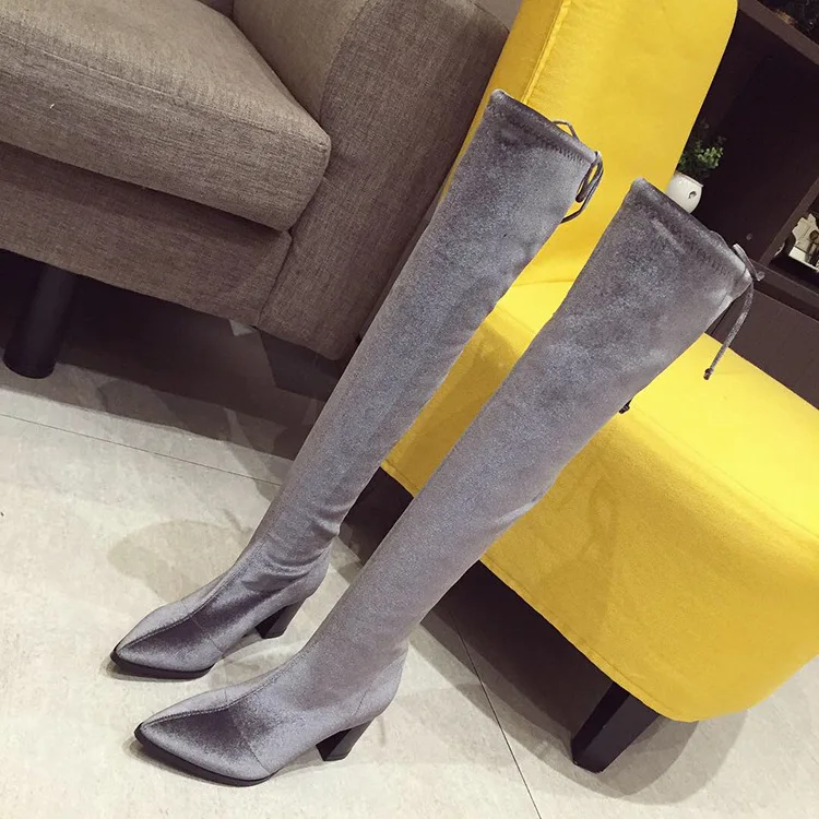 

High Heel Boots Women's Rubber Shoes Rain Booties Ladies Luxury Designer Lace Up Bootee Woman 2019 Zipper Heels Chunky Winter
