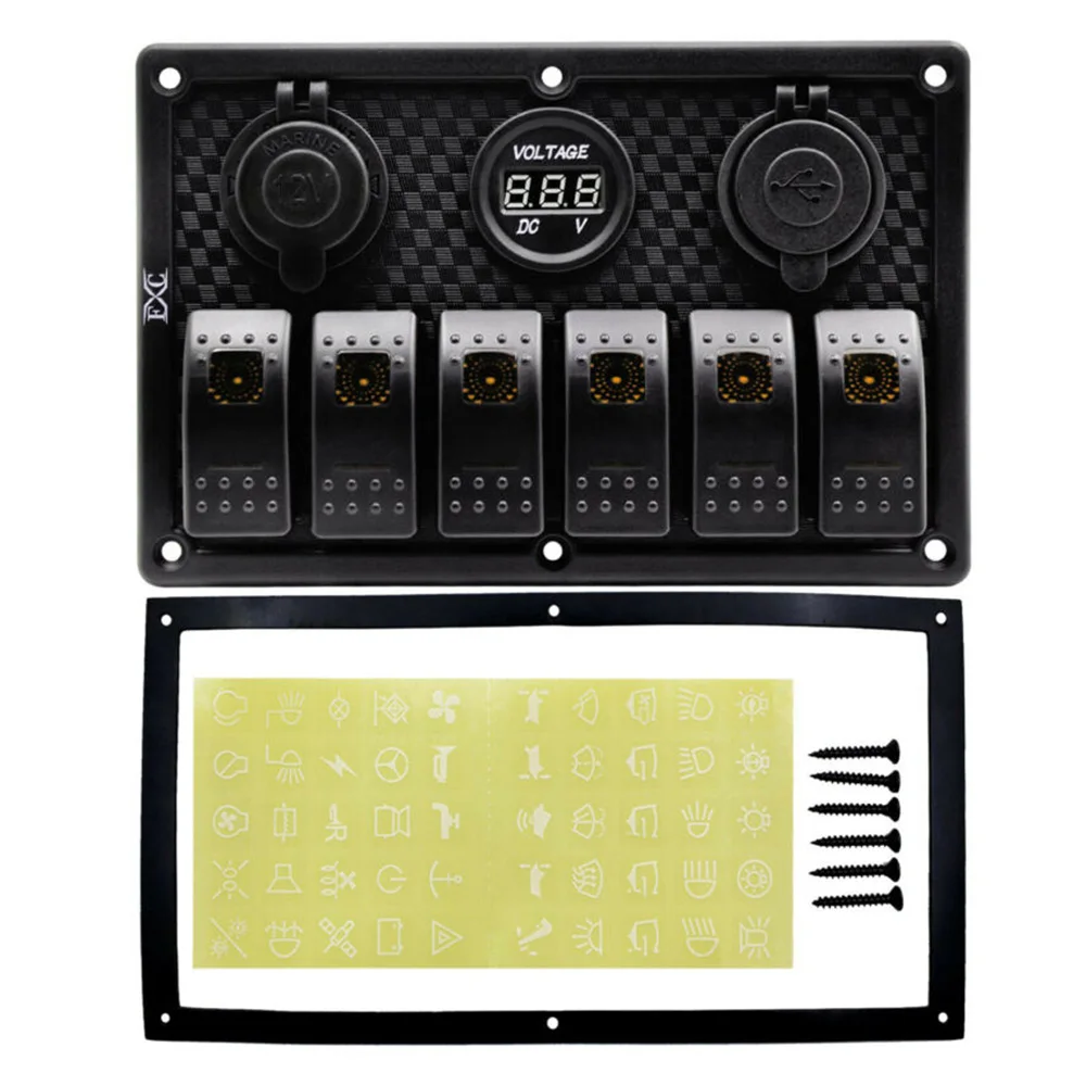 Аксессуары кулисный переключатель панель морской вольтметр ABS оранжевый