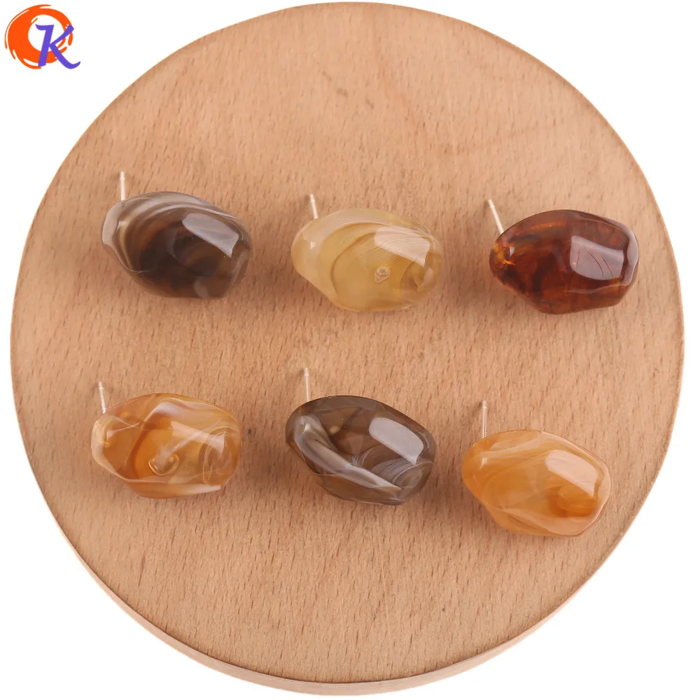 

Cordial Design 17x22mm 100pcs Jewelry Accessories/Earrings Stud/Marble Effect/Stone Shape/DIY Making/Hand Made/Earring Findings