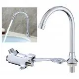 

Hands Free Foot Pedal Faucet Set Sanitary Laboratory Floor Mount Durable Easy Install Outlet Inlet Washing Fittings Touchless