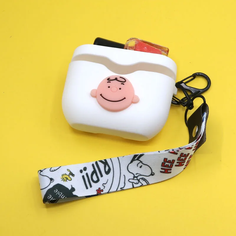 Cartoon Earphone Case With Hook for Sony WF-1000XM3 New Case Cover Wireless Bluetooth Earphone Cases Soft TPU Shell - Color: 1