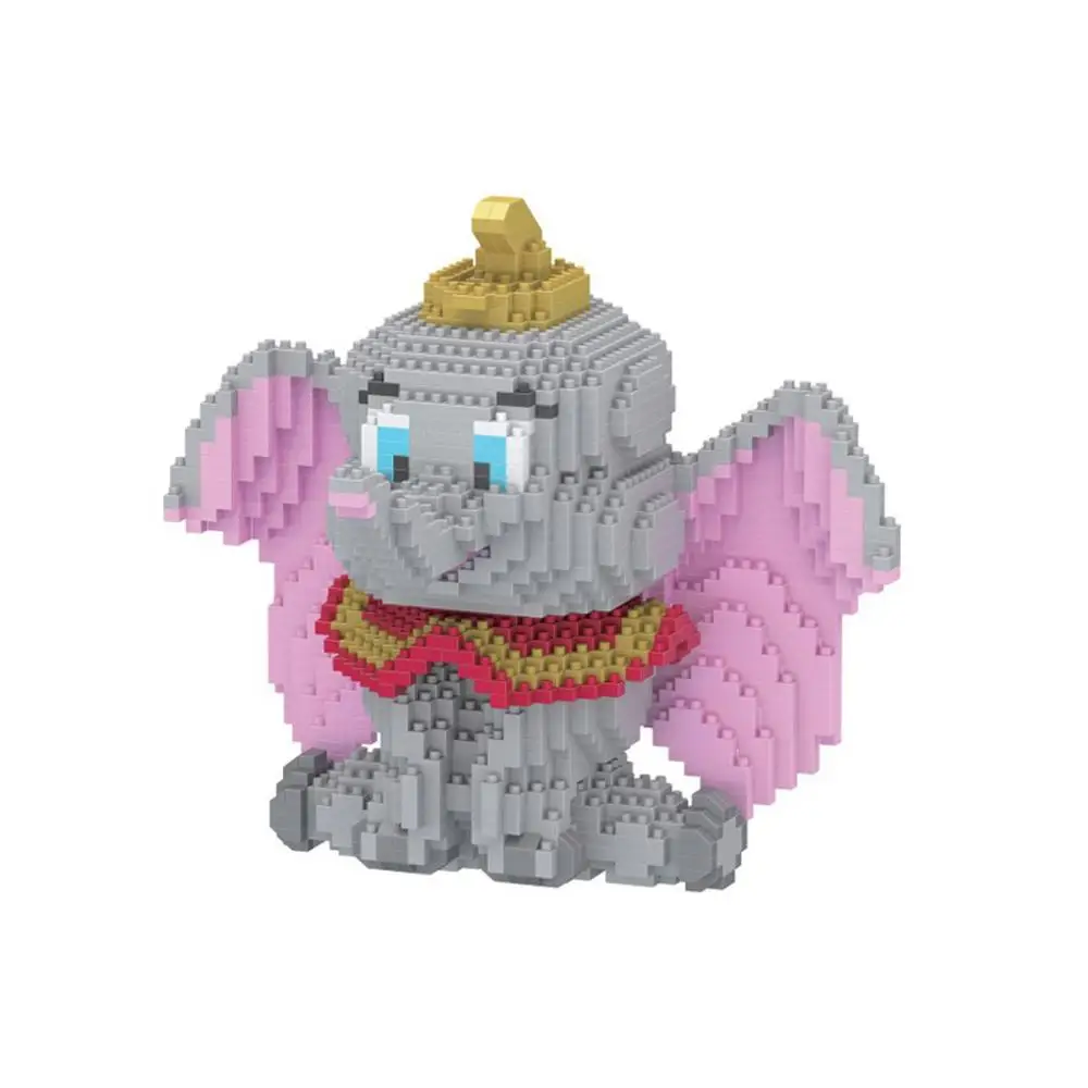 

hot LegoINGlys creators classic Anime Animal Elephant Dumbos model mini Micro Diamond Building Blocks nano bricks toys for gift