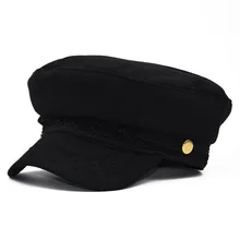 Новые осенние Восьмиугольные шляпы для женщин плоская бейсбольная Кепка в стиле милитари Женские Твердые крышки металлические женские повседневные береты шляпа бренда Gorra militar