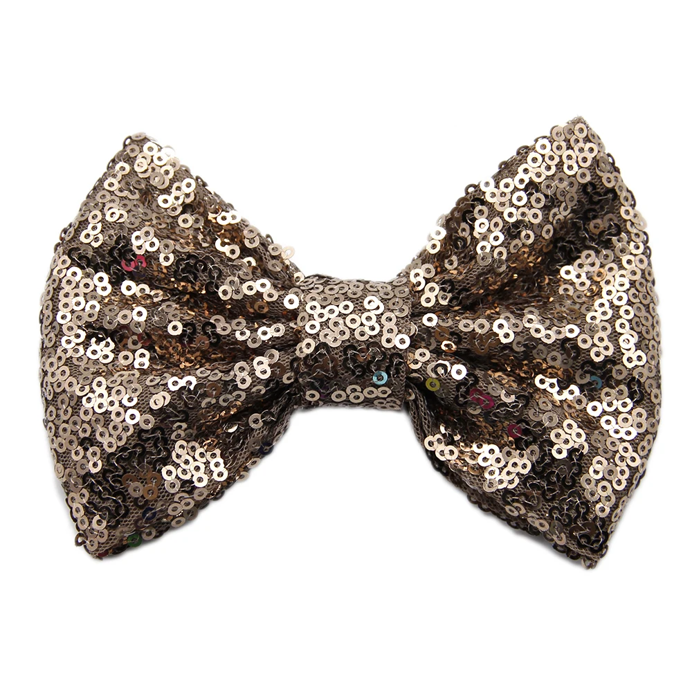 David accessories 5 ''5 шт. с блестками и бантом для девочек заколки для девочек блестящие ободок с большим бантом детский праздничный костюм «сделай сам» Головные уборы, 5Yc7965