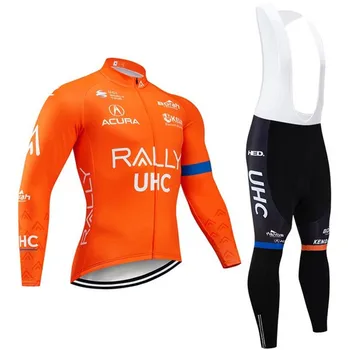 

2020 Winter RALLY UHC Team long sleeve Training Jersey unisex cycling clothing bicycle long set winter outdoor bike mtb cycl kit