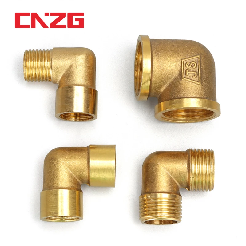 Casting Water BSP Male Thread L Type Brass Elbow 1/2 Inch Pipe Fittings 