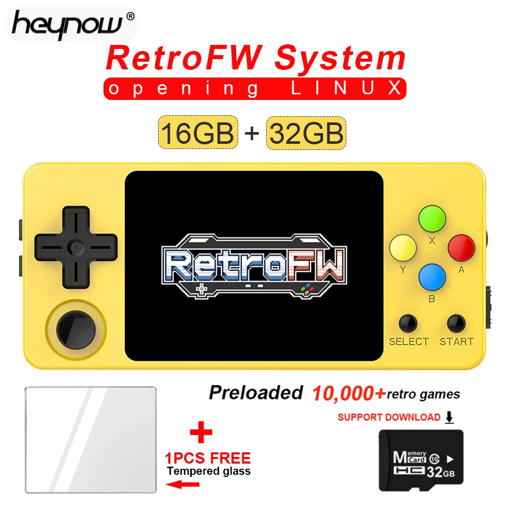 

NEW LDK Game Console RetroFW LINUX System DIY 2.6inch 16GB Nostalgic Mini Children Retro Game Video Player 360 Degree Control