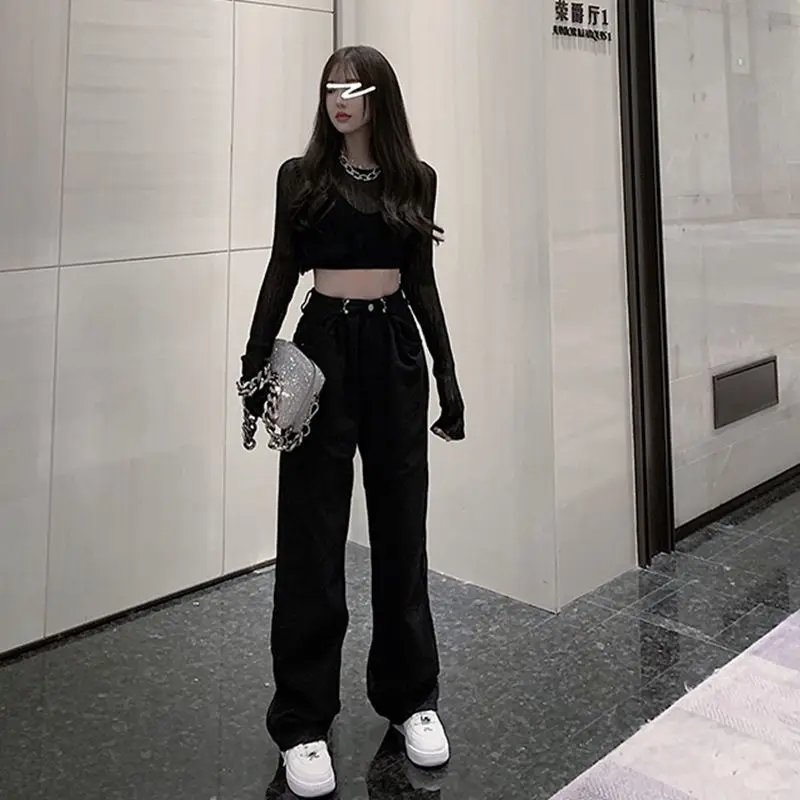 New Vintage Jeans Woman Long Trousers Women Jeans Streetwear High Waist Jeans Vintage Straight Harajuku Pants Denim Pants
