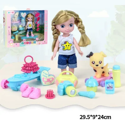 Игрушка для куклы, магазин для домашних животных, детский игровой домик, силиконовая кукла, женская кукла, игрушка - Цвет: Небесно-голубой