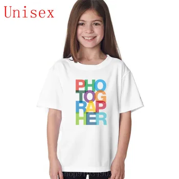 

Men's colorful photographer T-shirt girls tops girl clothes tops for girls kids summer clothes baby girl clothes