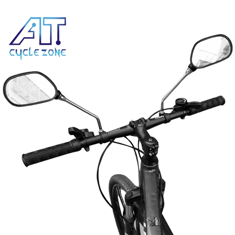 

CYCLE ZONE 2pcs Reflector Adjustable Bicycle Glass Mirror Rear Back SightView Mirrors Wide RangeGlass Mirrors Bike Mirror