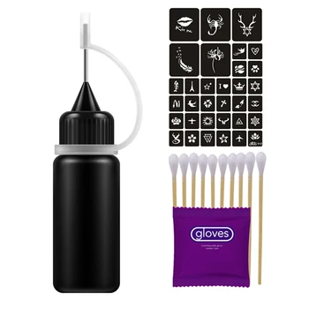 

Temporary Tattoo Ink Natural Long Lasting Organic Jagua Fruit Gel/Ink No Chemicals No Alcohol 10Ml Tattoo Stickers