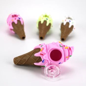 

Tobacco Pipe Smoking Pipe Dry Herb Vaporizer Wax Pipe Unbreakable Silicone Pipe For Wax Travel Easy Carry