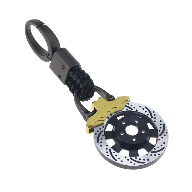 

High Quality Car Keychain Keyring Pendant Metal CNC Brake Disc Motorcycle Key Chain Key Ring Holder For Auto Decor Accessorie