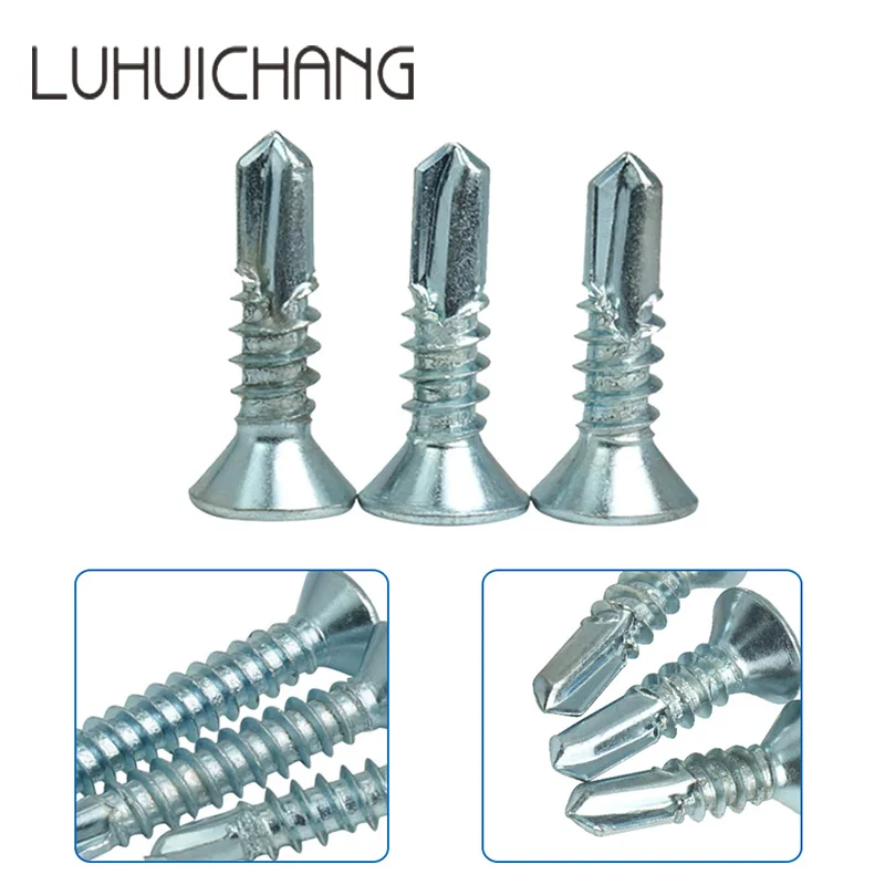 LUHUICHANG 10PCS M4.2 M4.8 Galvanized Cross recessed countersunk head