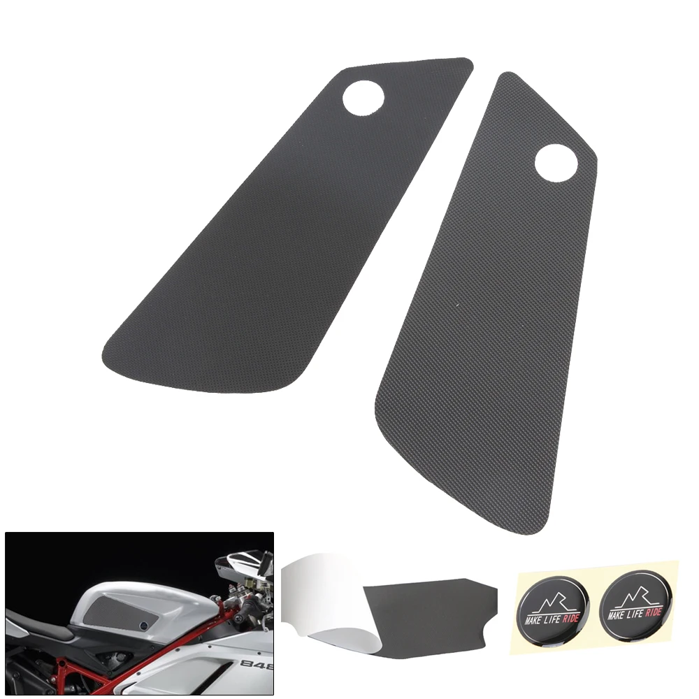 Tank Pad Anti Slip Motorcycle Sticker For Ducati 848 EVO 1098 1198 Side Gas Knee Grip Traction Protector Decal Accessories