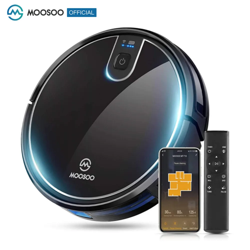 MOOSOO MT710 Robot Vacuum Wi Fi Connected 1800Pa Suction Robotic Vacuum