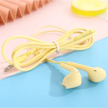 

New U19 universal headsets Macaron color suitable for Apple Huawei vivo oppo wire-controlled headset with wheat in-ear Earphones