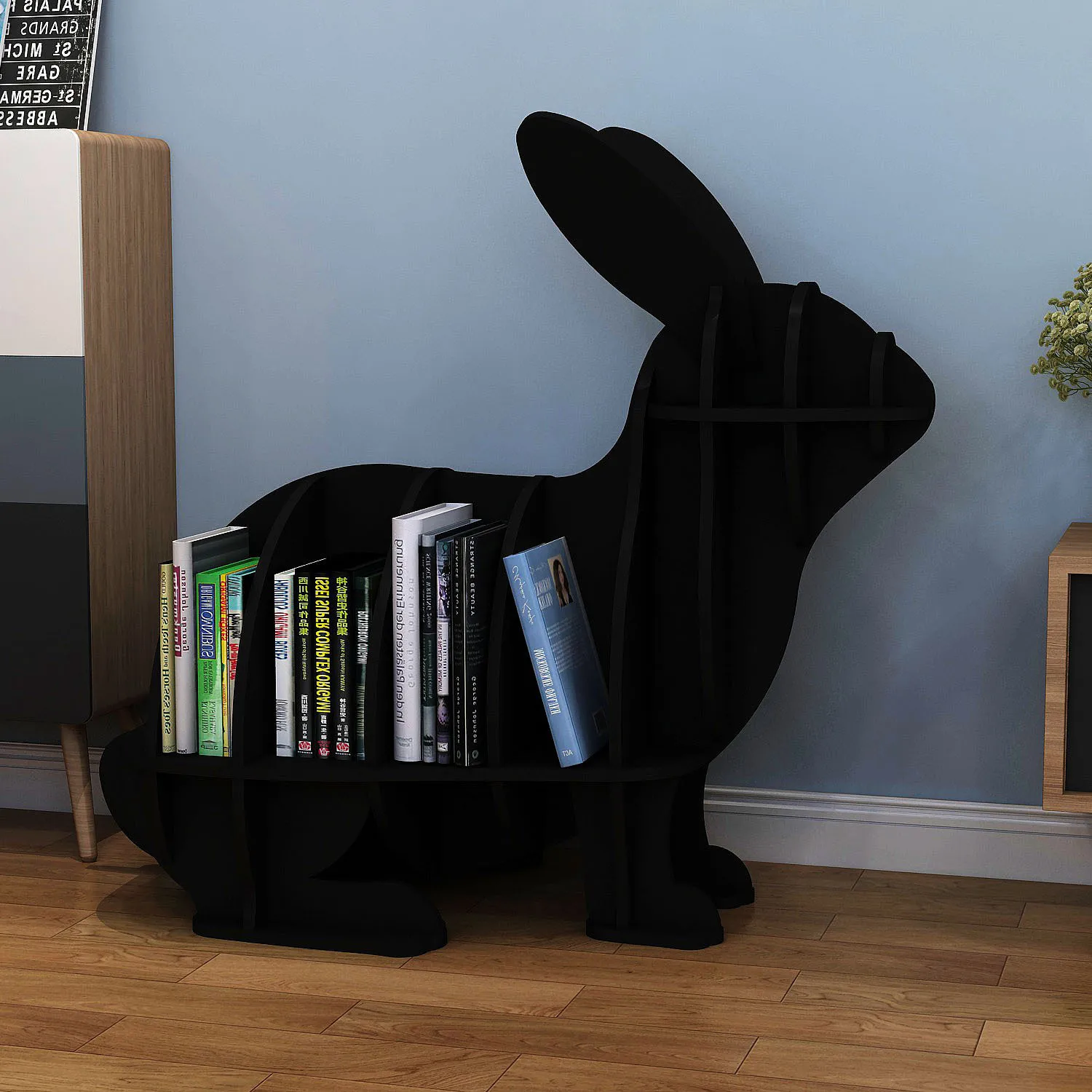 Креативный книжный шкаф в форме кролика животного детская мебель для детского