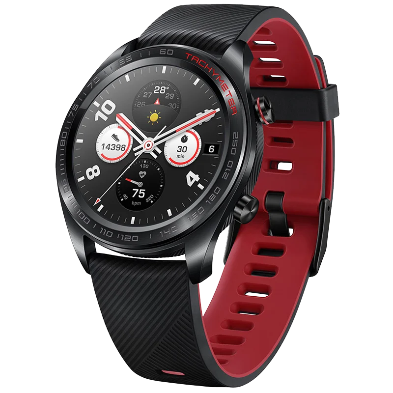 Huawei Honor Watch Magic умные часы gps 5ATM водонепроницаемый трекер сердечного ритма трекер сна работает 7 дней напоминание о сообщениях - Цвет: Lava Black