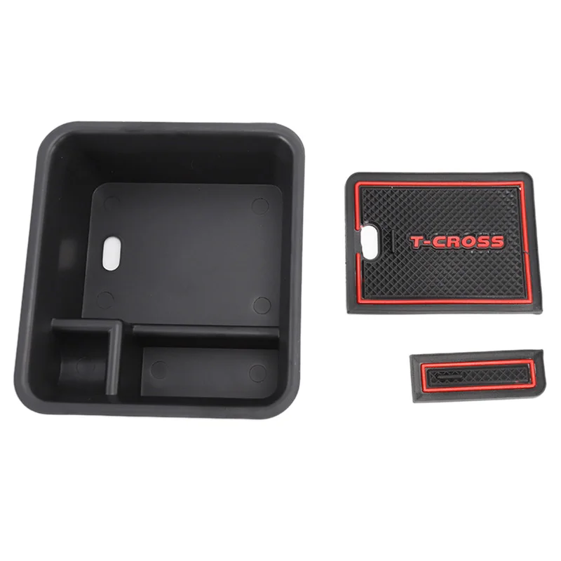 

Car Armrest Box Storage Center Console Organizer Container Holder Box for Volkswagen T-Cross 2018 2019 Accessories