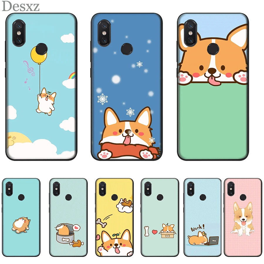 Silicone Mobile Phone Case For Xiaomi Redmi 8A 7A K20 GO 7 S2 4A 4X 5 5A Plus 6 6A Pro Cover Cute Corgi Dog | Мобильные телефоны и