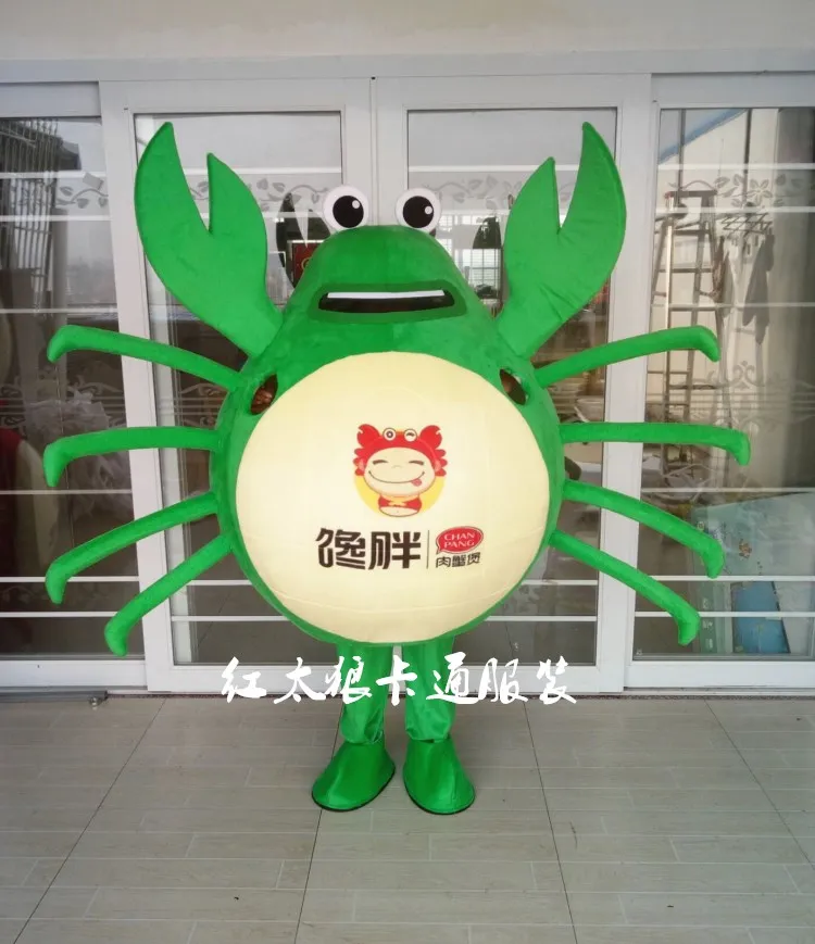 Новый костюм талисмана краба унисекс одежда с героями мультфильмов желтый