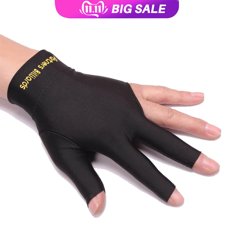 

Snooker Special Billiard Three-finger Gloves Snooker Billiard Glove Embroidery Left Hand Three Finger Smooth Billiard Accessori