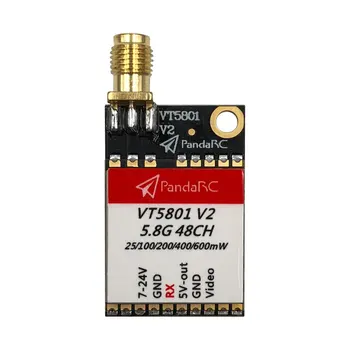 

For PandaRC VT5801 V2 VT5805 FPV Video Transmitter 5.8G 48CH 25/100/200/400/600mW Switchable OSD Adjustable SMA MMCX VTX