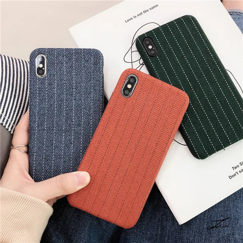 

Creative Stripe Phone Case for iPhone8plus 6s 7 xr xsmax Soft Cover