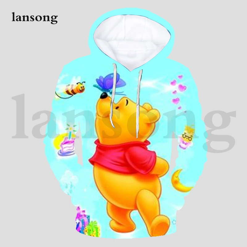 

Winnie The Pooh 3d Print Hoodies Fashion Men Harajuku Funny Sweatshirts Streetwear Hip Hop Quality Autumn Winter Clothes