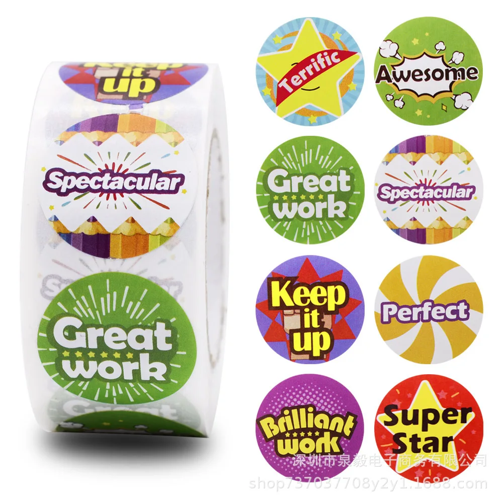 500pcs Round Reward Stickers Thank You Stickers Scrapbooking For Package Seal Labels Custom Sticker Decoration Wedding Sticker Stickers Aliexpress
