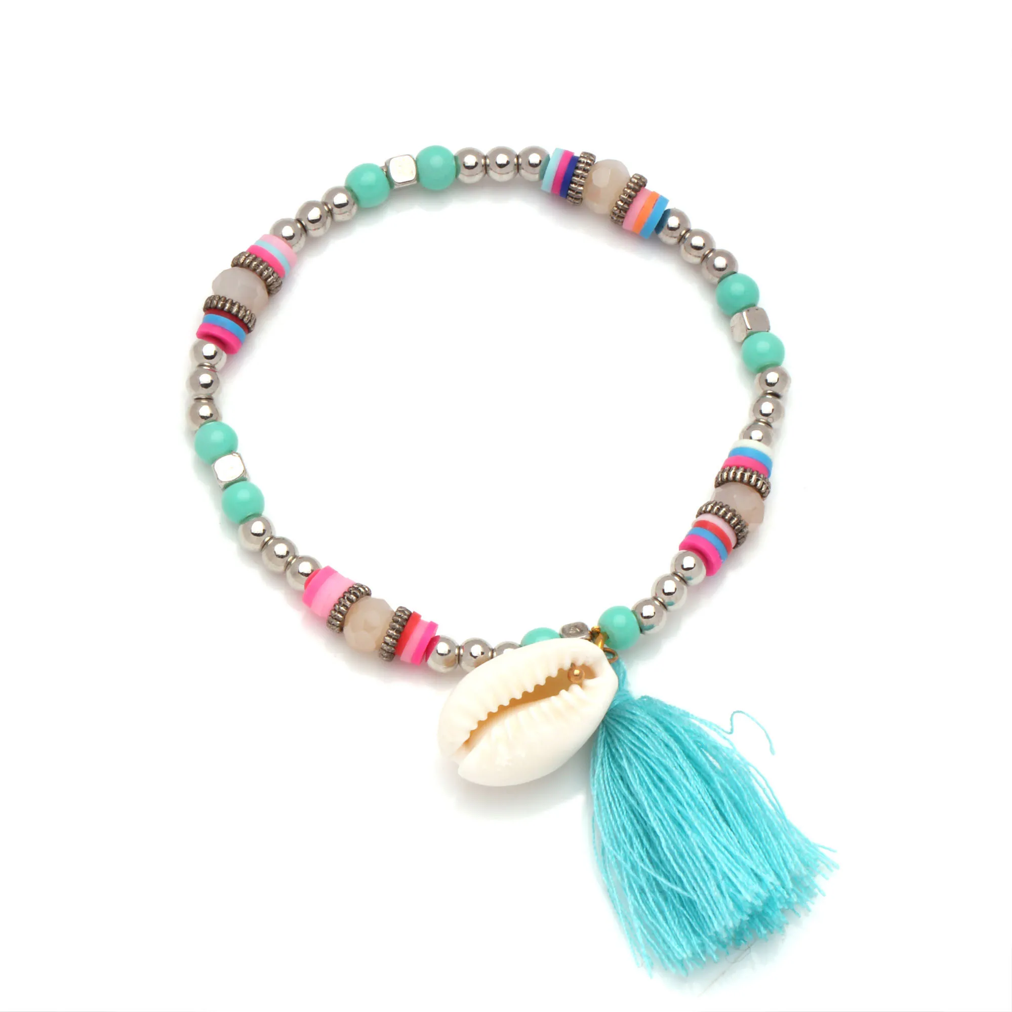 Полимерная глина в стиле бохо бусины Heishi граненый кристалл белый цвет