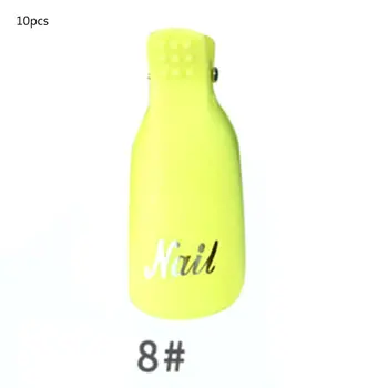 

10PCS Plastic Nail Art Soak Off Cap Clip UV Gel Polish Remover Wrap Tool Nail Art Tips for Fingers Nail Polish Remover