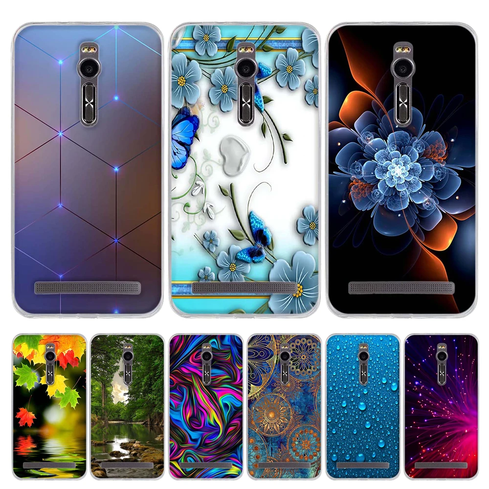 Для Asus Zenfone 2 ZE551ML чехол из мягкого ТПУ силикона для с милым животным узором Coque |