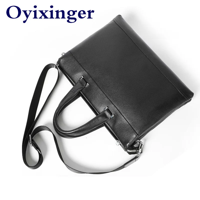 Limited  New Genuine Leather Men's Laptops Bag Briefcase Handbag Male 15-inch Laptop Messenger Shoulder Bags