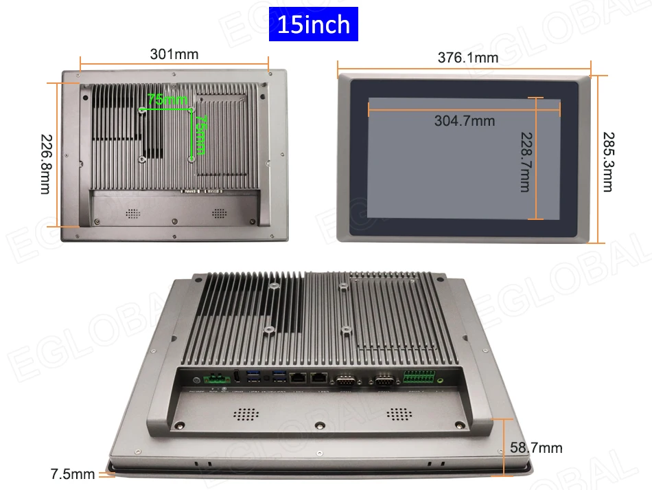 15'' Large Screen All-In-One Computer with Intel Core i5 6360U, Rugged Touch Screen Monitor, WES7 Operating System - Industrial Panel PC. Description Image.This Product Can Be Found With The Tag Names Barebone Mini PC, Computer Office, Screen