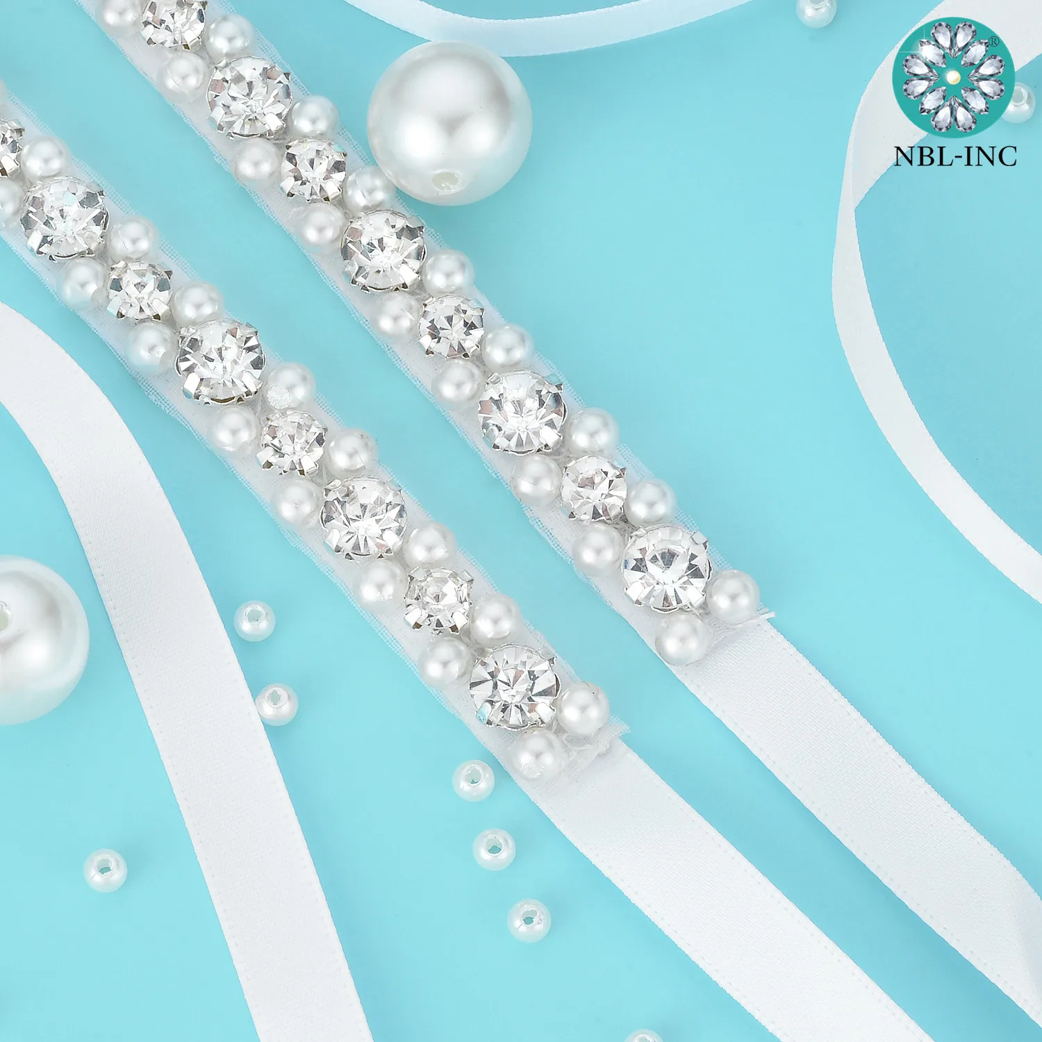 1PC Rhinestone Bridal belt crystal diamond pearl wedding dress accessories belt sash bridal waistband bridal dress decoration