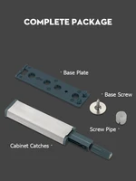 KAK 10 ชิ้นตู้จับสแตนเลสกดเพื่อเปิดซ่อนมือจับตู้ Soft Closer ฮาร์ดแวร์ประตูตู้ 6