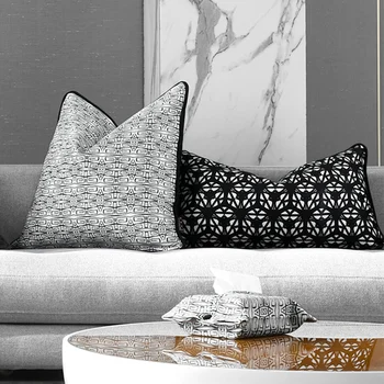 

Original Design Cushion Cover Abstract Geometric Black White Pillow Cover Throw Pillow Case Sofa Chair Without Stuffing