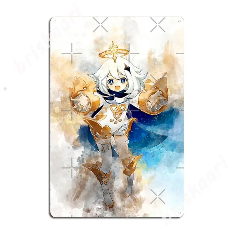 

Paimon Genshin Impact Metal Signs Club Party Customize Plaques Club Bar Tin sign Posters