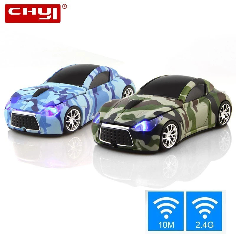 Беспроводная оптическая мышь CHYI 2 4G эргономичная компьютерная в форме автомобиля