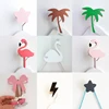 Nordic Girls Coat Rack Wooden Wall Decorative Hooks Children Nursery Room Decor Bow Flamingo Swan Shaped Hanger Home Organizer 1