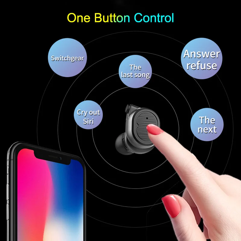 TWS оригинальные 5 0 Bluetooth наушники беспроводные громкая связь вызов с зарядным