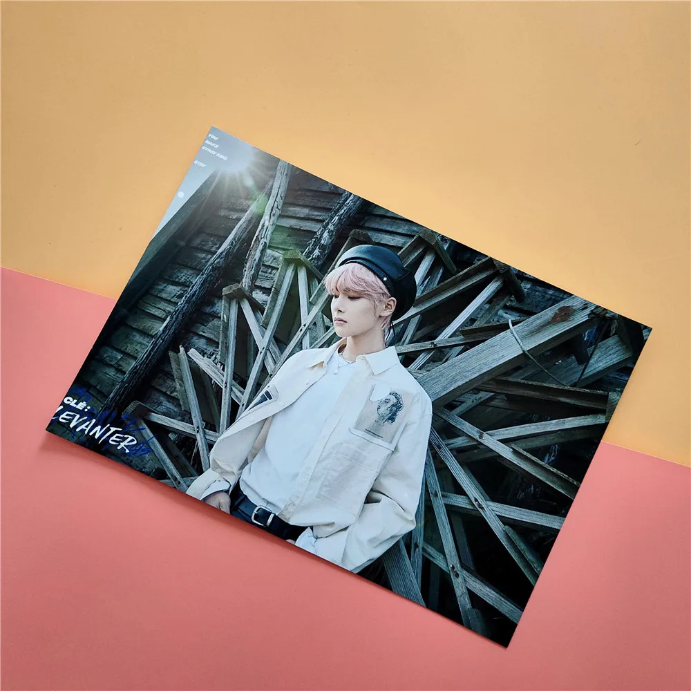 2 шт./компл. 21*30 см Kpop бродячий детский плакат альбом левантер фото самоклеящийся HD Альбом Плакат Наклейка Банг Чан Феликс Hyunjin